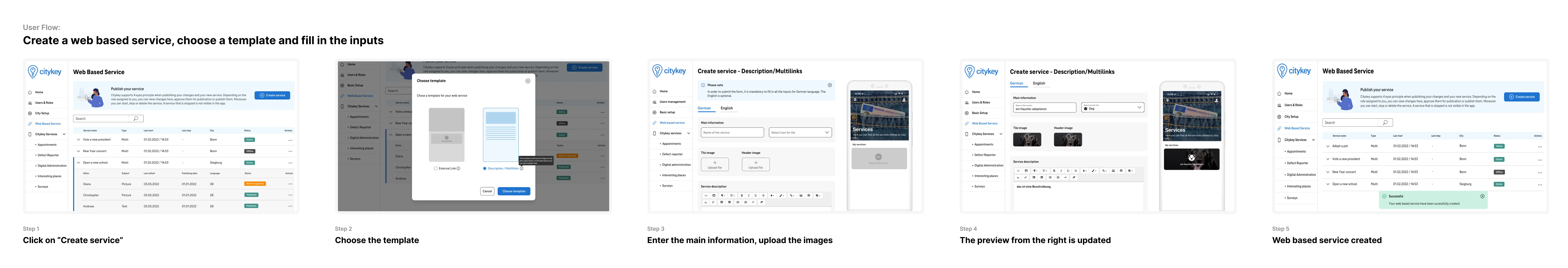Customer service portal — Case 2: Create a web based service